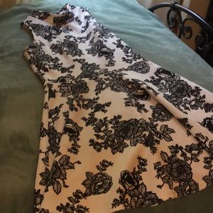 High neck floral mini dress